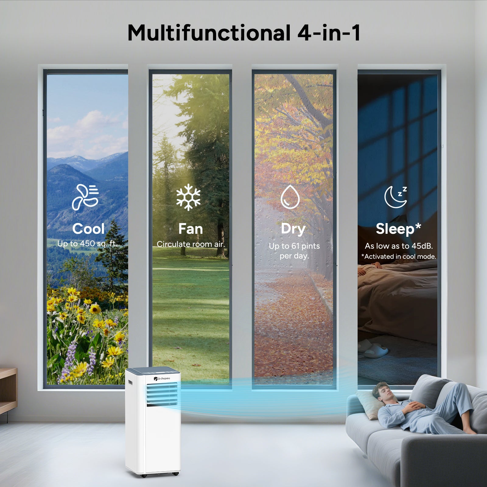 Dr.Prepare 10000 BTU Smart WiFi Portable Air Conditioner