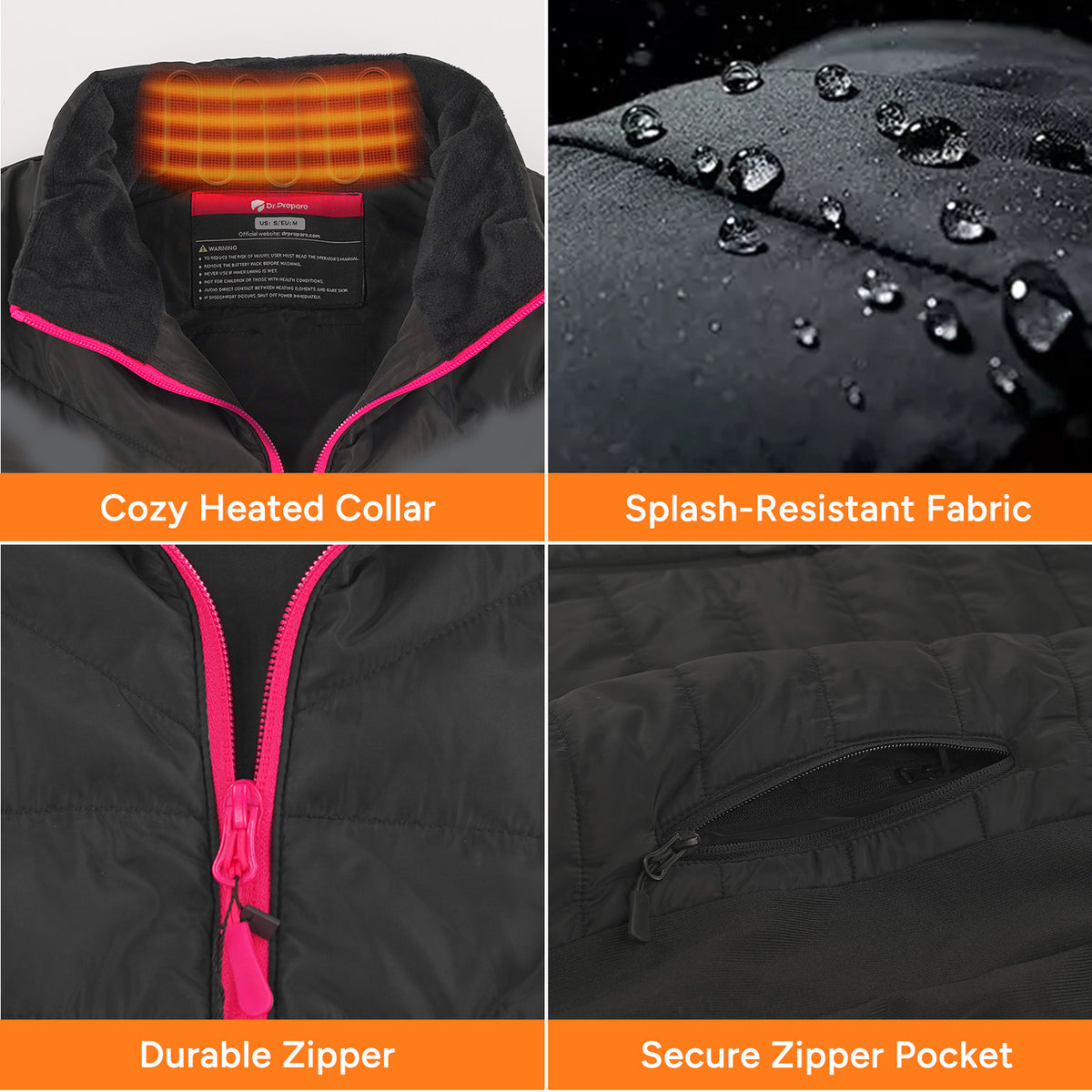 Dr.Prepare Electric Women’s Heated Vest with 16000mAh Battery Pack XS-XL