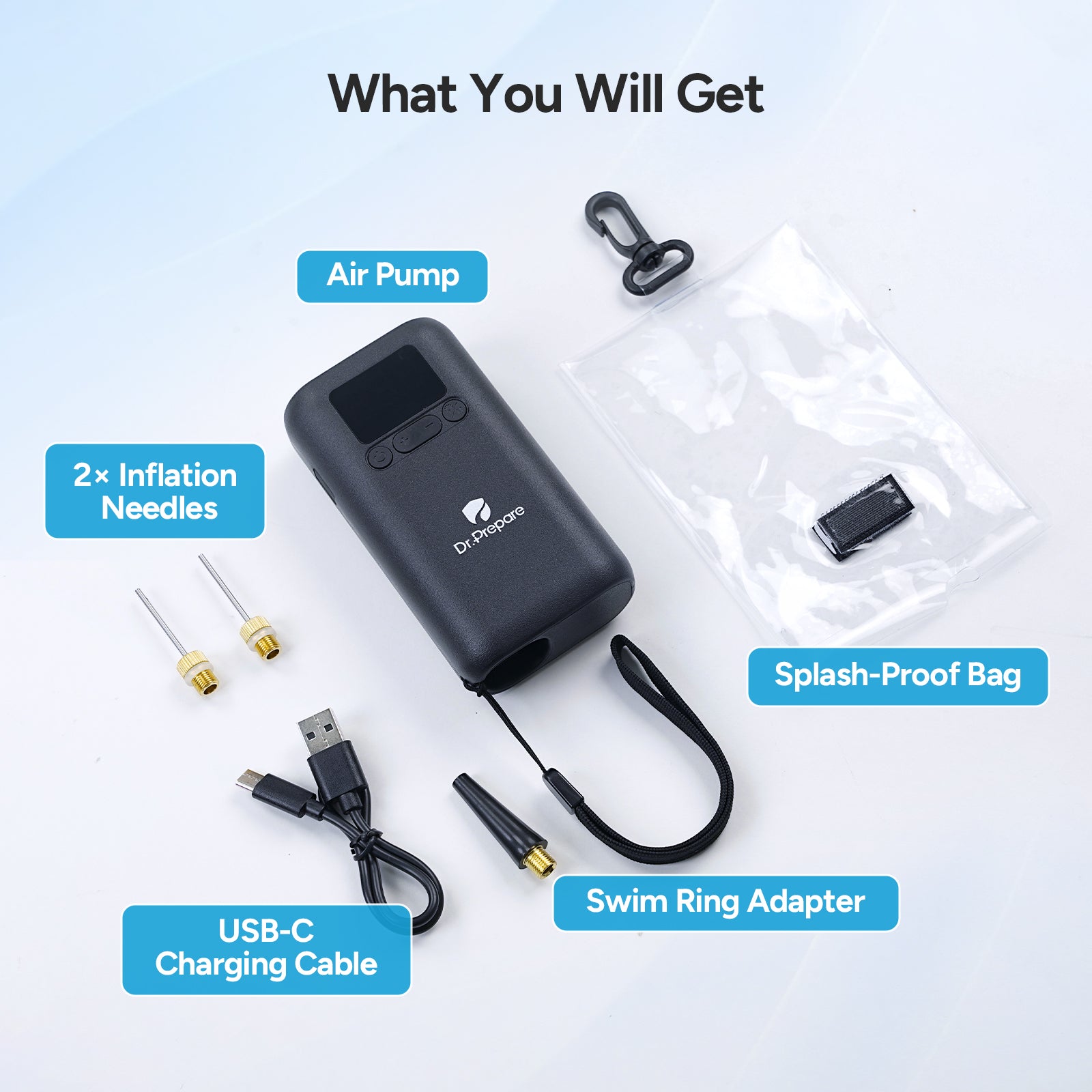Dr.Prepare 2,000mAh Portable Air Pump