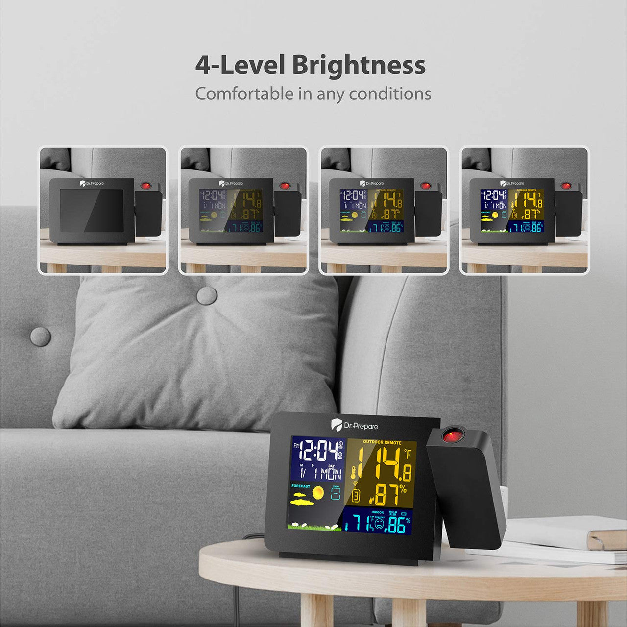 Multi-Colored Projection Alarm Clock