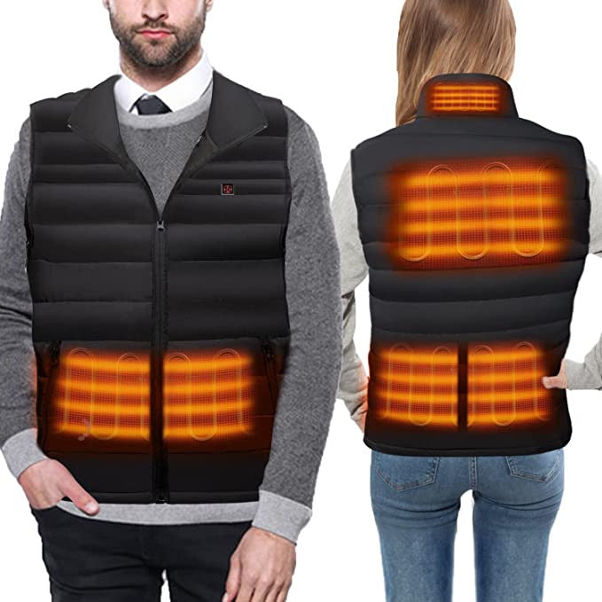 Unisex Heated Vest with 6 Heating Zones for Men Women