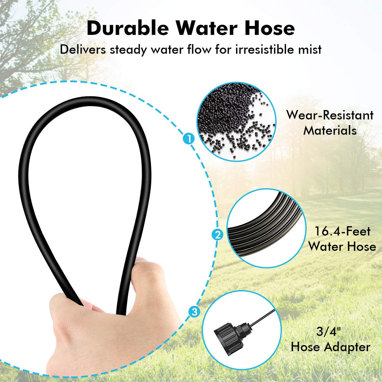 Outdoor Portable Misting Fan Kit