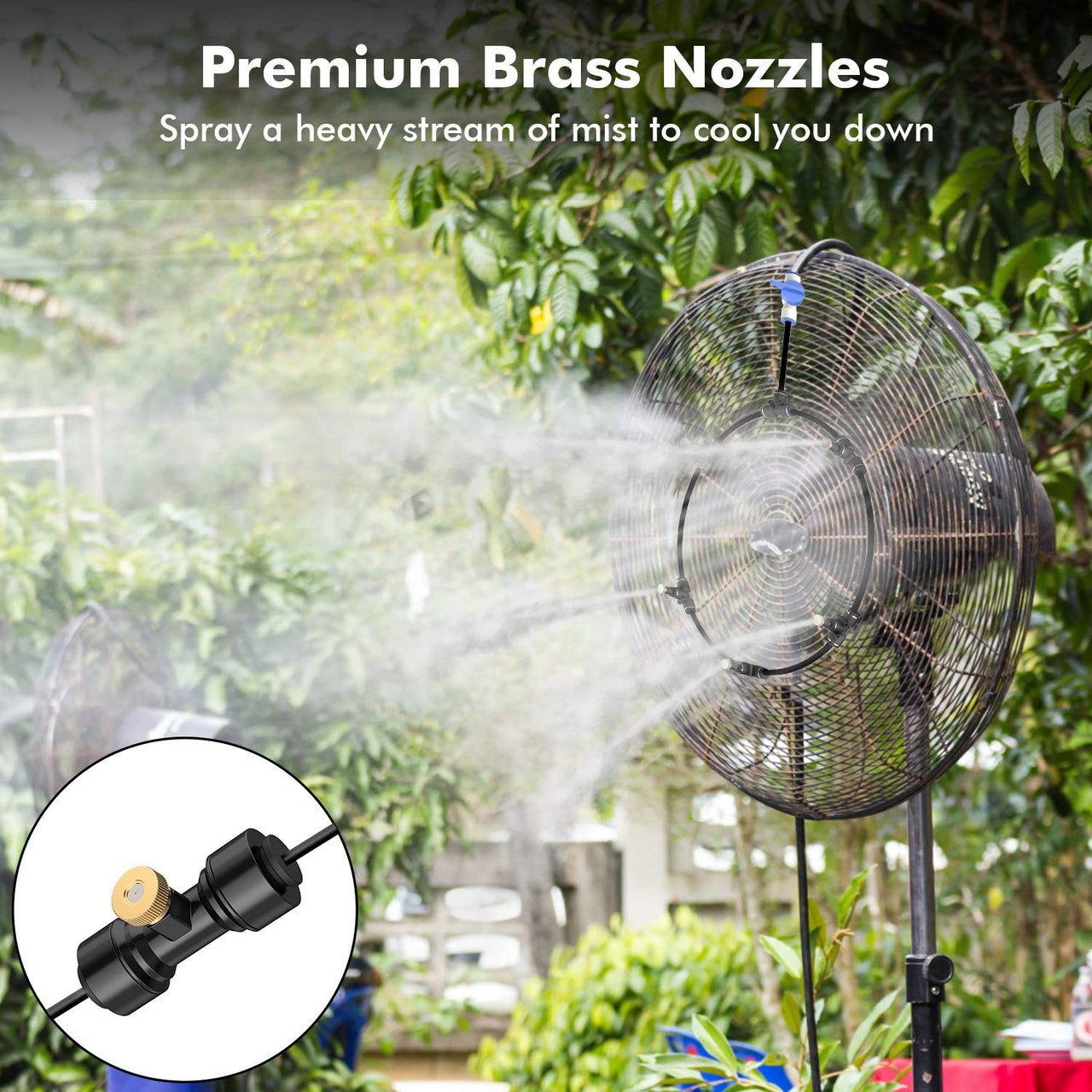 Outdoor Portable Misting Fan Kit