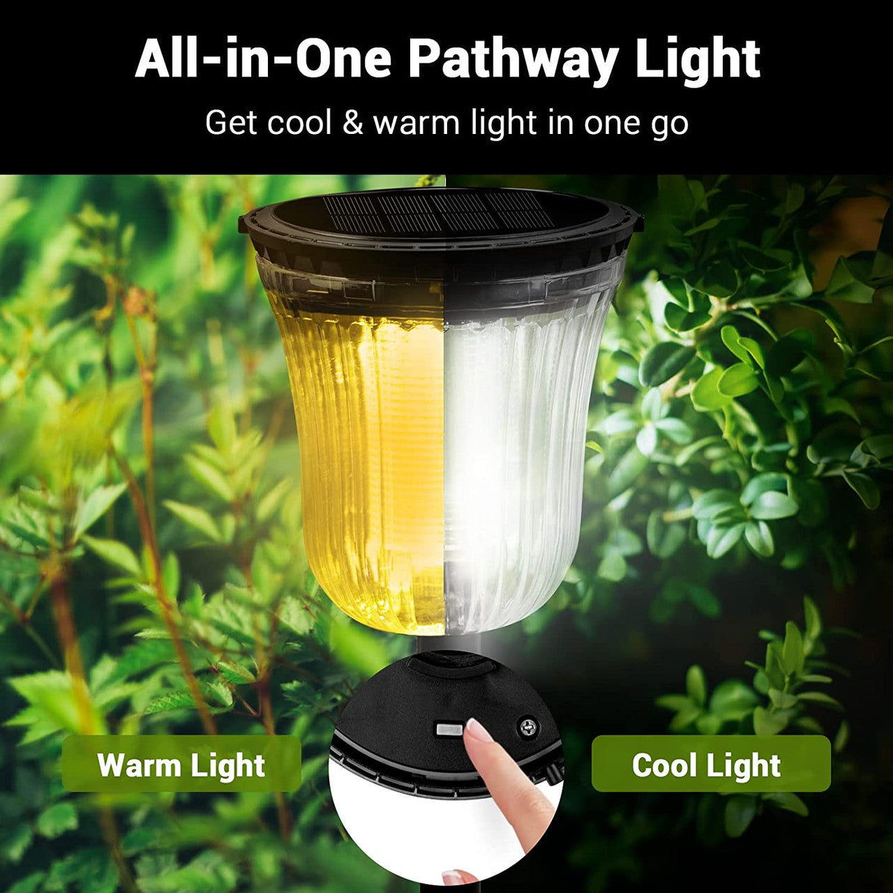 Waterproof Solar Pathway Lights - 2 Pack