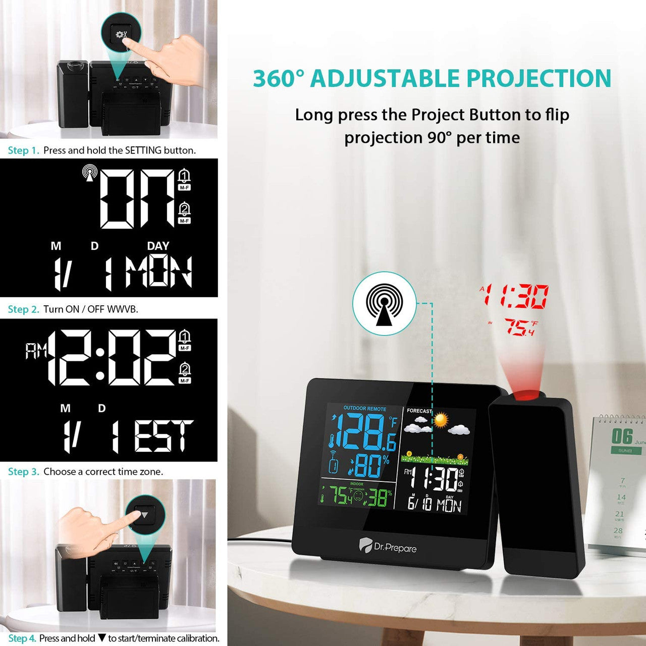 Projection Alarm Clock 004