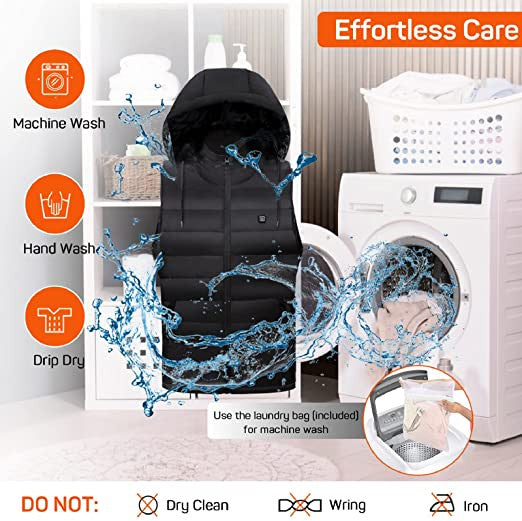 Unisex Heated Vest with Removable Hood