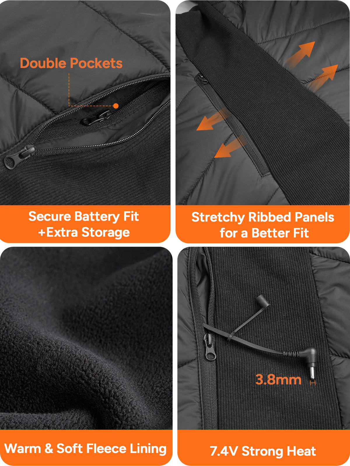 DR.PREPARE Heated Vest for Women, Contoured Fit, 16000mAh, 7.4V, 7H Heat