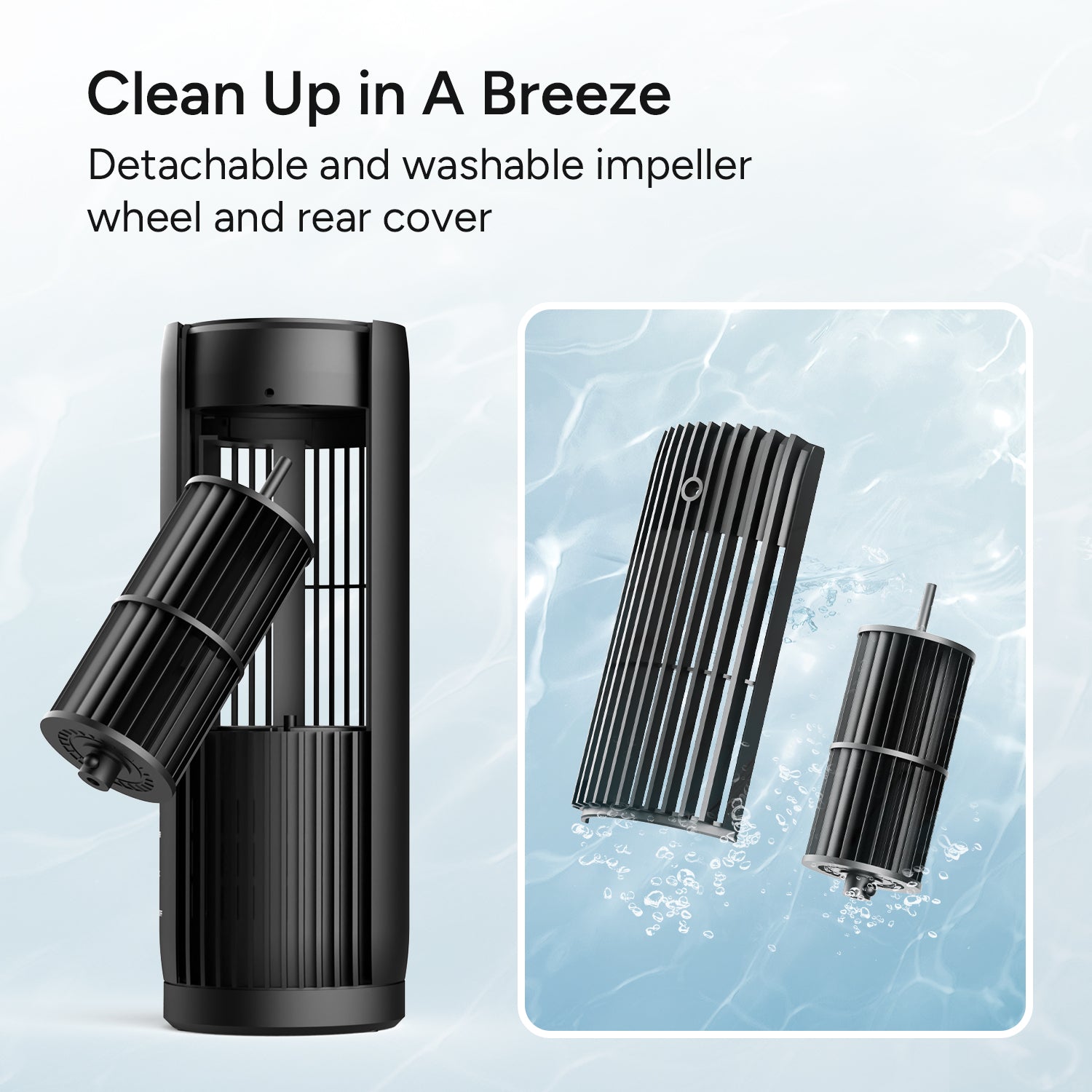Dr.Prepare 12-Inch Tower Fan with 25W AC Motor