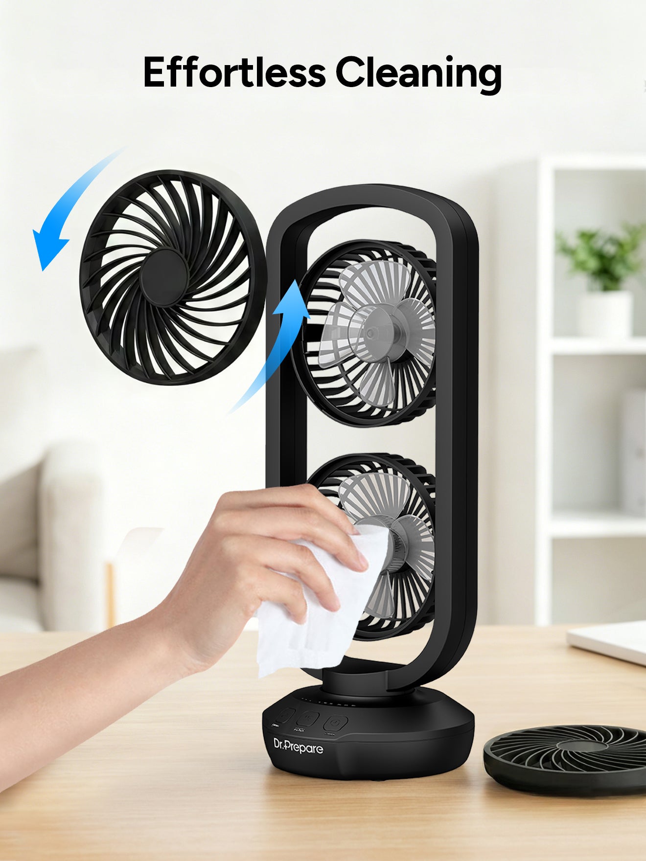Dr.Prepare 15 inch Portable USB Desk Fan with Remote Control