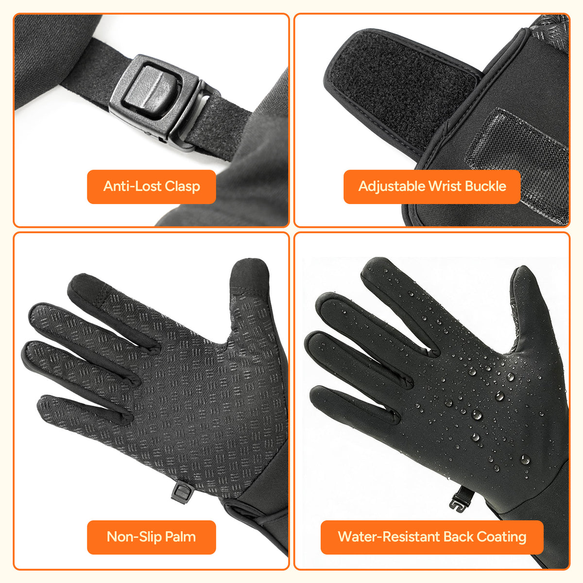 Heated Gloves with 7.4V 3200mAh Battery