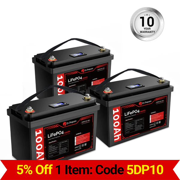 Amazon.com: DR.PREPARE 12V 100Ah LiFePO4 Battery, Low-Temp