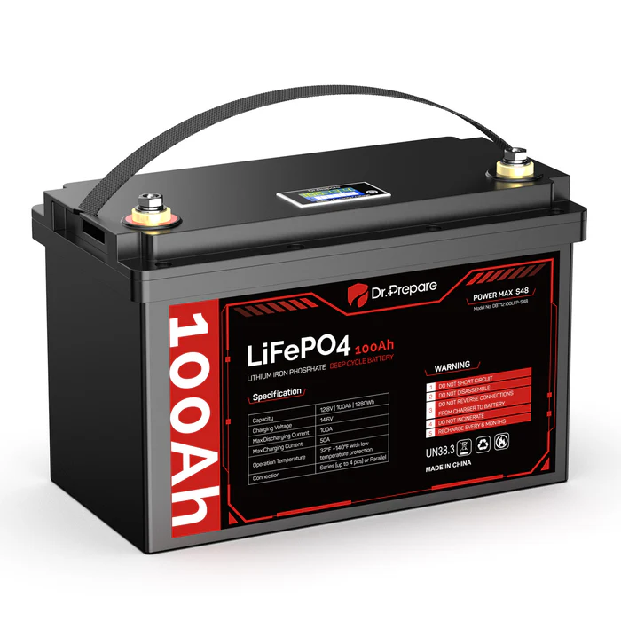 12V 100Ah LiFePO4 Lithium Battery - Connect In Series [10-Year Warranty]