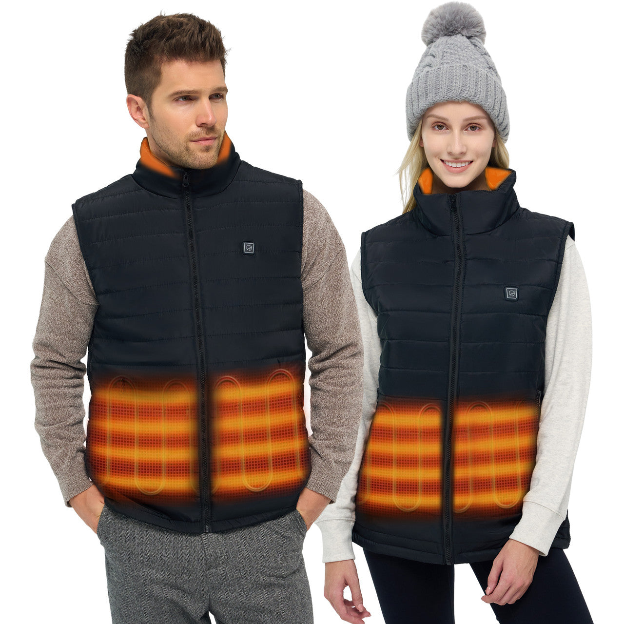 Electric Unisex Heated Vest with 6 Heating Zones Plus Size