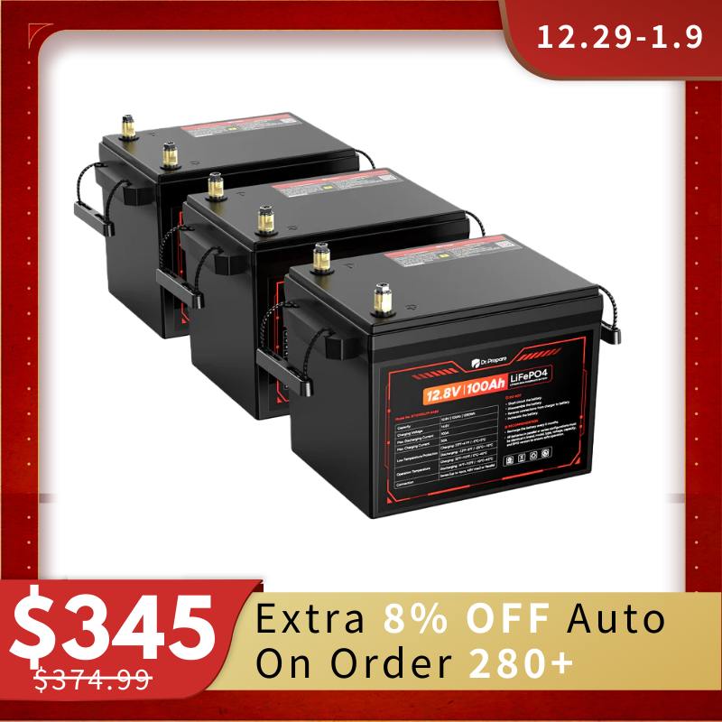 12V 100Ah LiFePO4 Lithium Battery- Compact Size