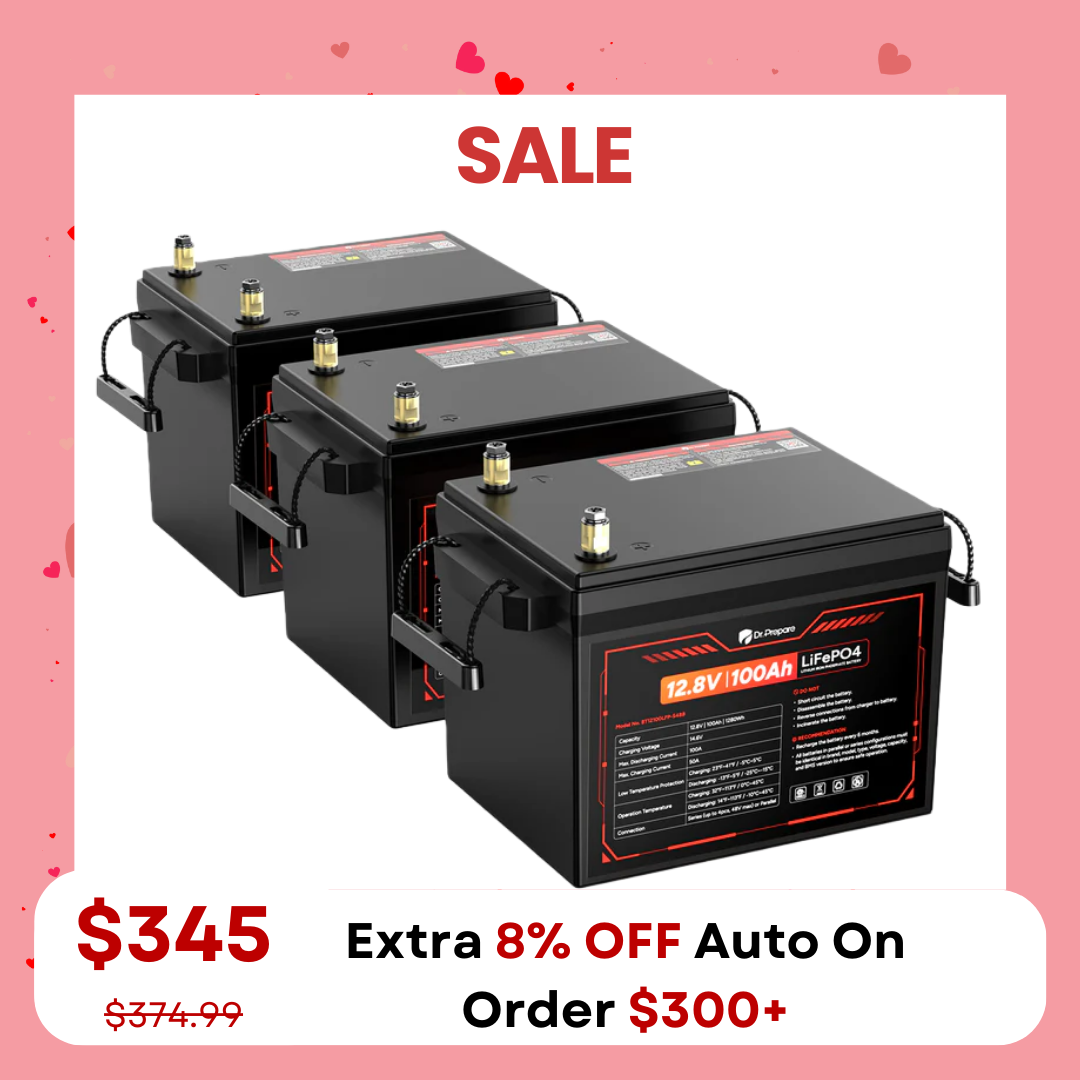 12V 100Ah LiFePO4 Lithium Battery- Compact Size