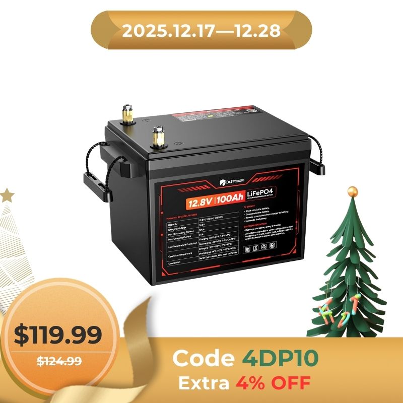 12V 100Ah LiFePO4 Lithium Battery- Compact Size