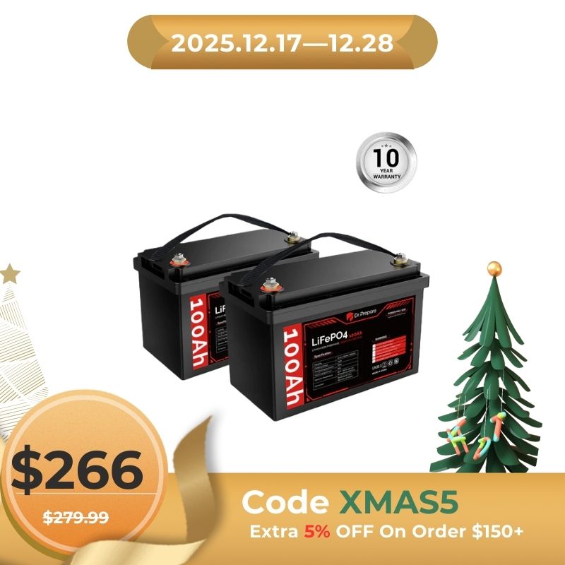 Multiple Packs 12V 100Ah LiFePO4 Lithium Battery - Connect In Series [10-Year Warranty]