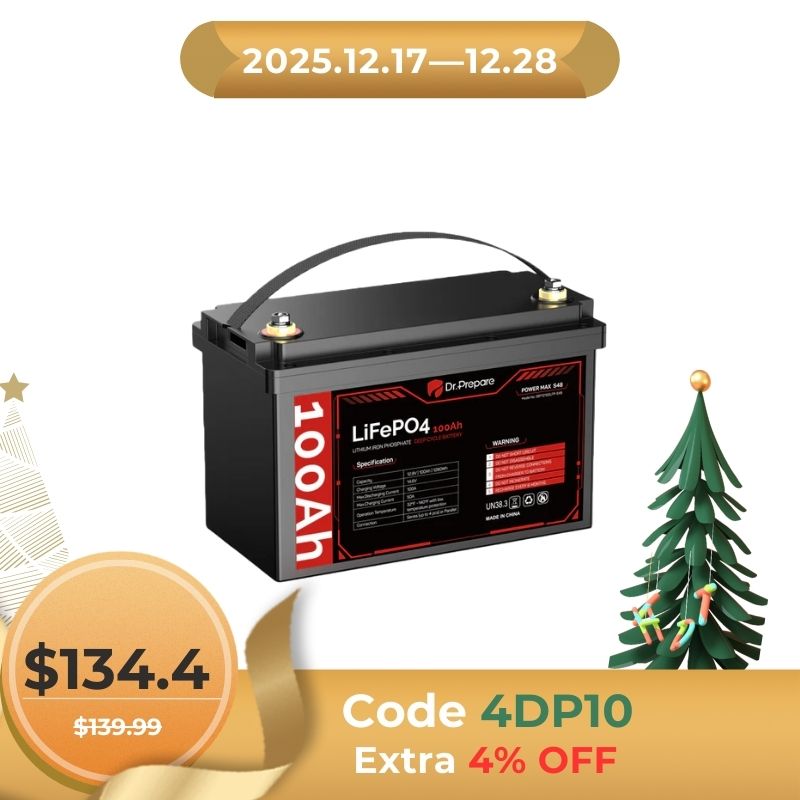 12V 100Ah LiFePO4 Lithium Battery - Connect In Series [10-Year Warranty]