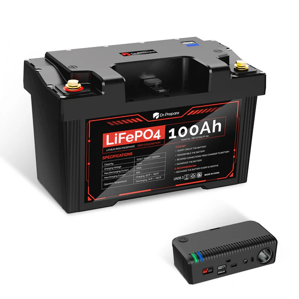 PowerMax 100Ah 12V LiFePO4 Battery & 1280Wh Portable Power Station (First Edition)