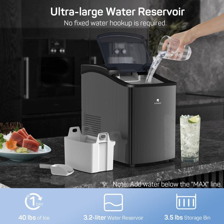 4. Nugget ice maker with large water tank