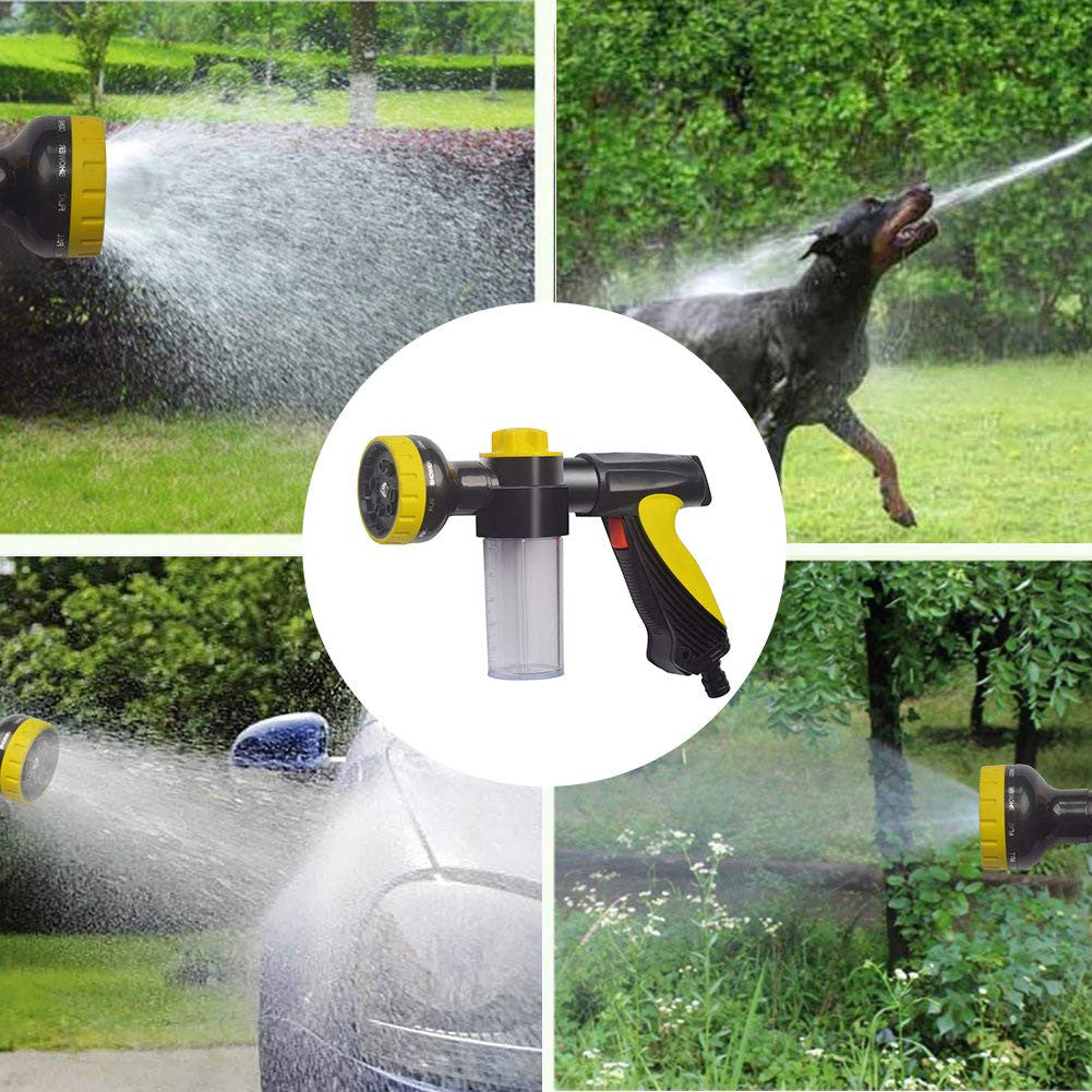 Dr. Prepare Garden Foam Nozzle Sprayer with 10 Watering Patterns and 5 Spray Patterns Automatic Foam Gun for Cars Washing, Pets Showering, or Plants Watering