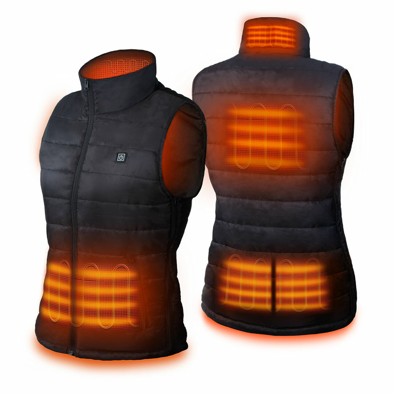 7 Heating Zones Adjustable Size for Hiking Heating Clothing Vest USB Charging Electric Body Warmer Gilet with 3 Temperature Battery Not Included Unisex Heated Vest